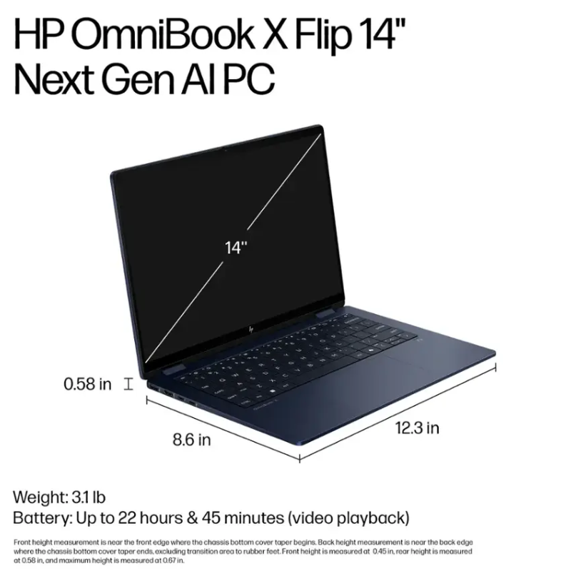 HP OmniBook X Flip 14-FM0023DX, Core Ultra Ultra 7